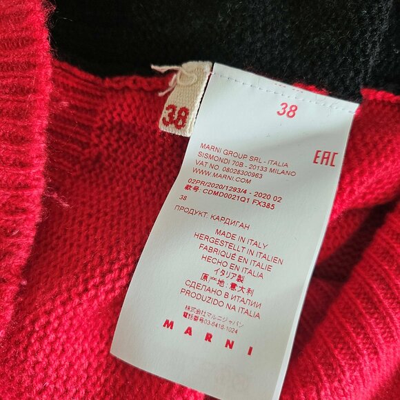 MARNI COLORBLOCK CASHMERE CARDIGAN (38) - Picture 6 of 8